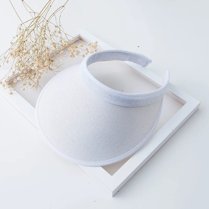 Empty Sun Hat, Sun Hat, Female Sun Protection Hat, Female Summer Cover Face, Travel Wild Beach, Big Brim Straw Hat, Female Seaside - White