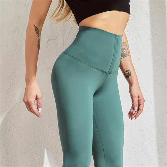 High Waist Yoga Pants Leggings For Fitness Stretchy Green - Shop at LoveMi