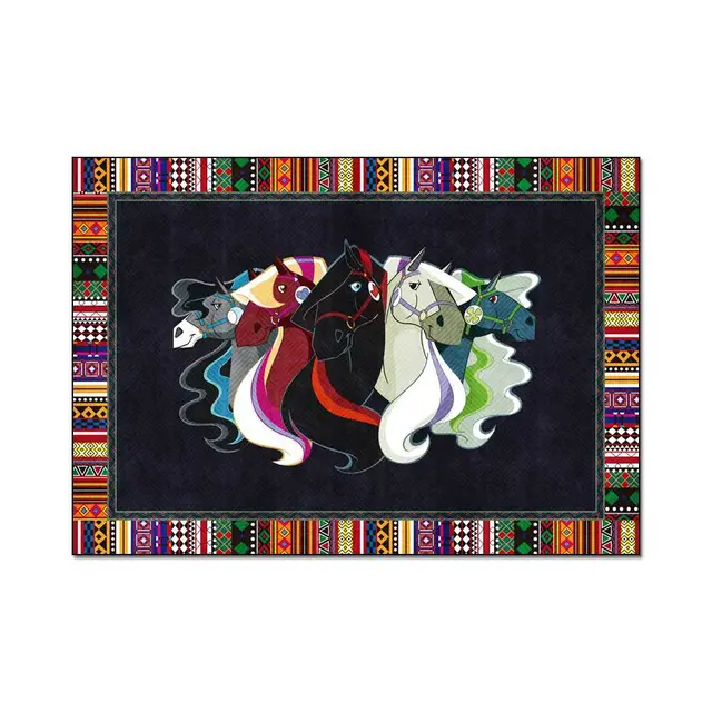 Bedroom Bedside Carpet Floor Mats Black - Shop at LoveMi