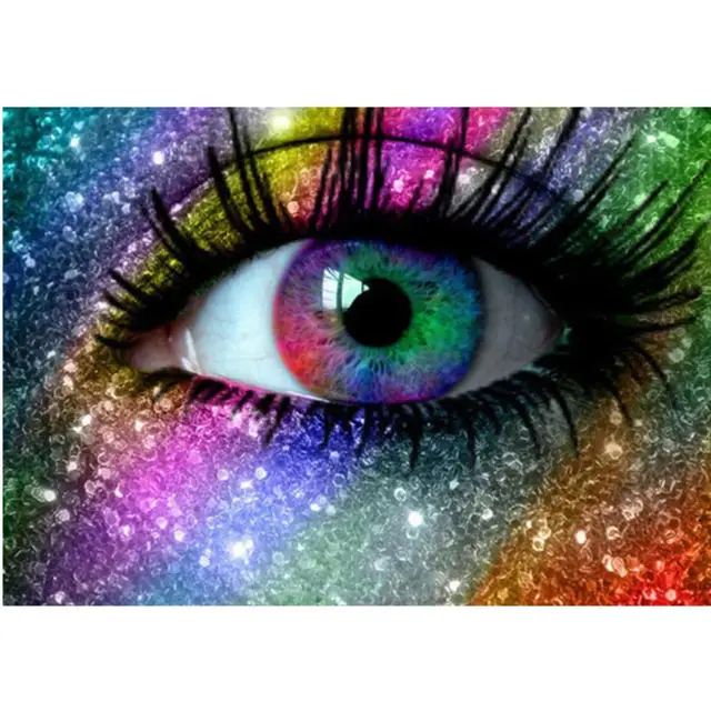 5d Diamond Painting Diy Diamond Embroidered Full Diamond Color Eyes 40X30Cm - Shop at LoveMi