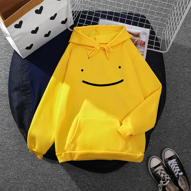 Loose Solid Color Hooded Sweatshirt Preppy Hoodie For Students Sports Tops Yellow - Shop at LoveMi