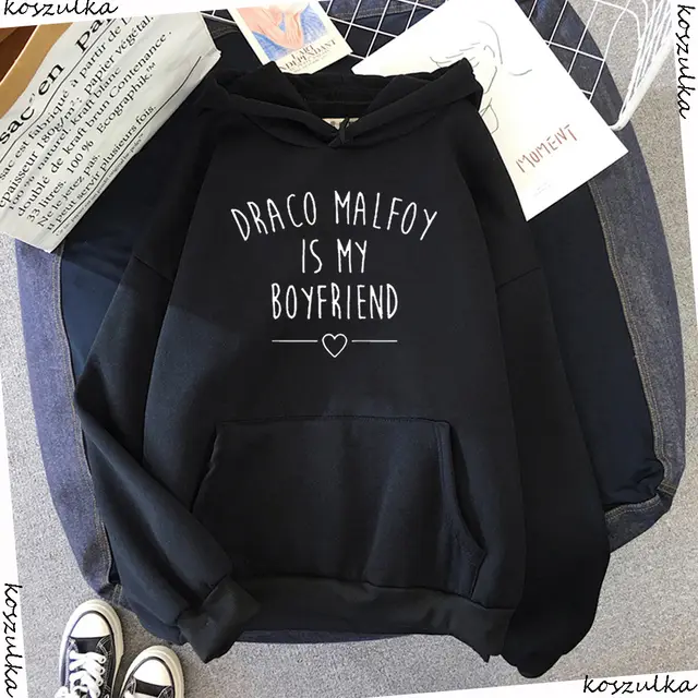 Women's Sweatshirt Fleece Letter Print Hoodie Casual Pullover Black - Shop at LoveMi