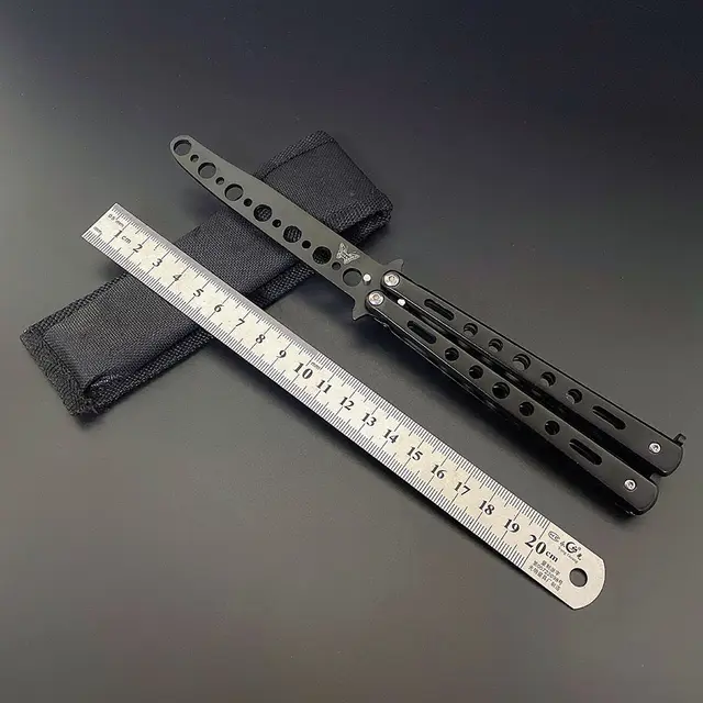 Butterfly Comb Stainless Steel Folding Practice Training Knife Combs Hairdressing Beard Moustache Brushes Hair Styling Tools Black Comb - Shop at LoveMi