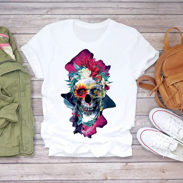 Fashion Personality Original Butterfly Skull Skull Print Men'S T Shirt Street 6Style - Shop at LoveMi