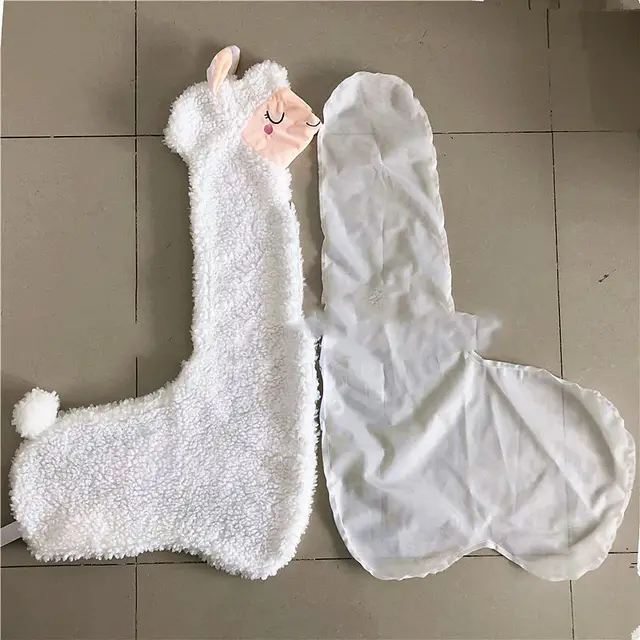 Cute Alpaca Doll Girl Sleeping Pillow Gift Plush Toy Little Sheep White Without Filler - Shop at LoveMi