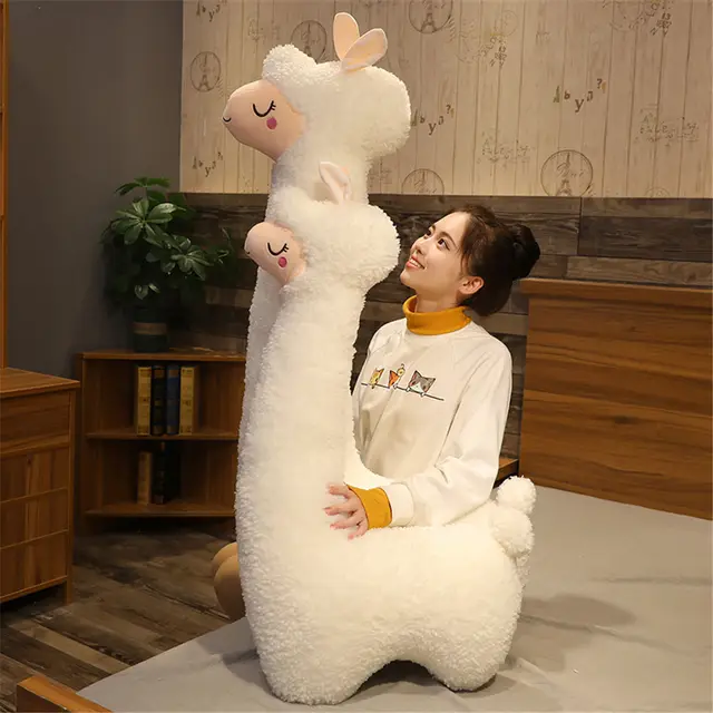 Cute Alpaca Doll Girl Sleeping Pillow Gift Plush Toy Little Sheep White - Shop at LoveMi