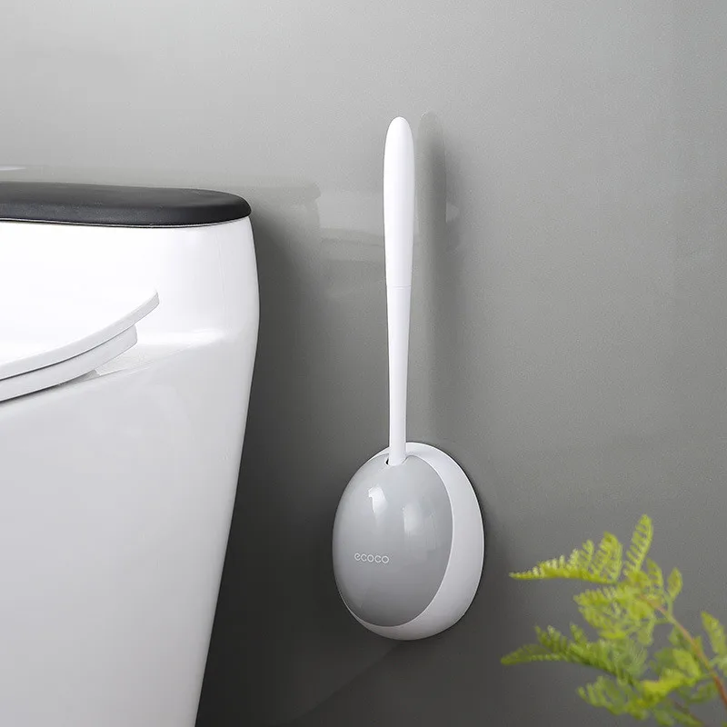 Household Wall-Mounted Toilet Brush - Nordic Gray