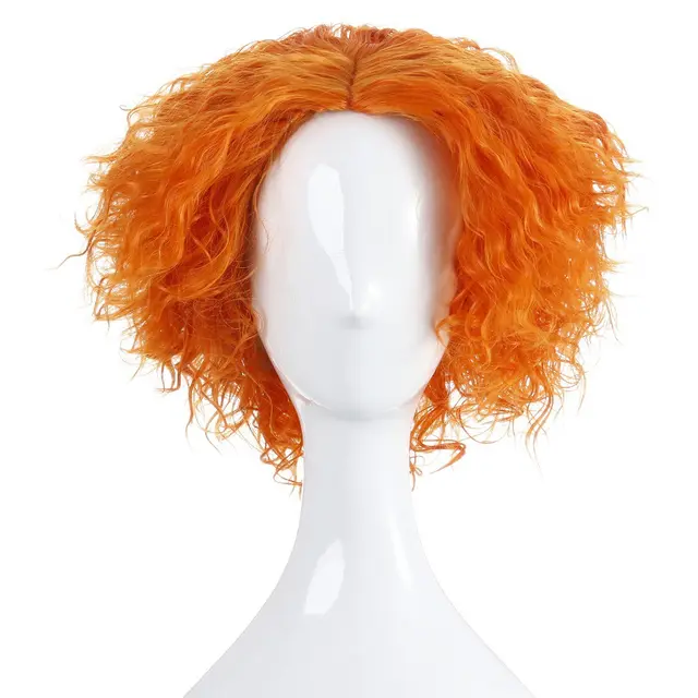 Anime Wig Wonderland 2 Mirror Adventure Mad Hatter Wig Synthetic Fiber Headgear Orange - Shop at LoveMi