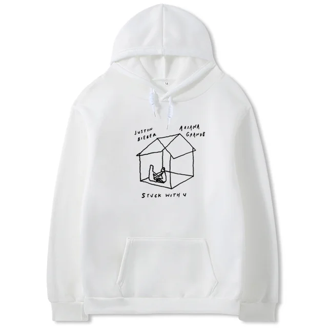 Hoodie Plus Fleece Loose Coat Men's Hip hop Top White - Shop at LoveMi