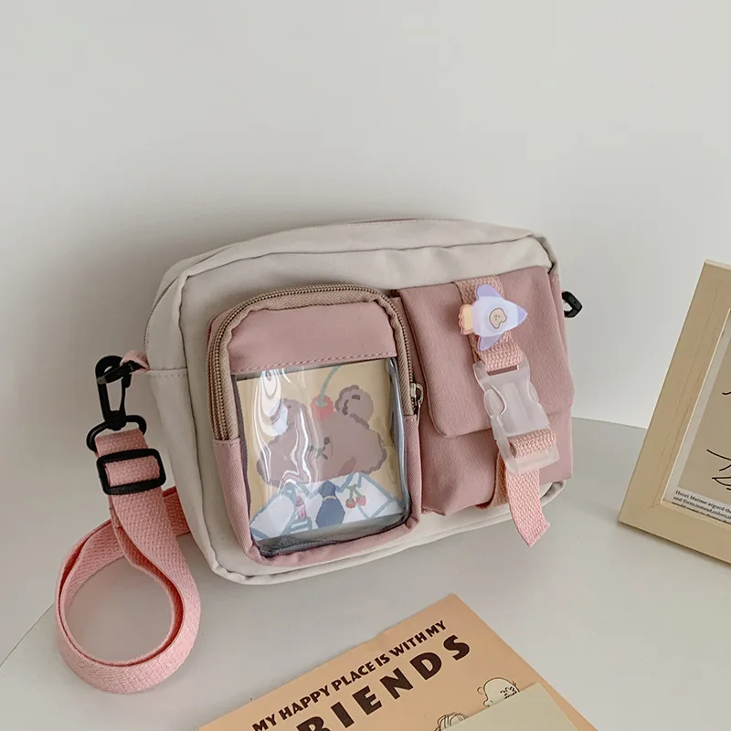 Spring Japanese Harajuku College Style Cute Girl Student Messenger Bag Female Korean Campus Fashion White - Shop at LoveMi