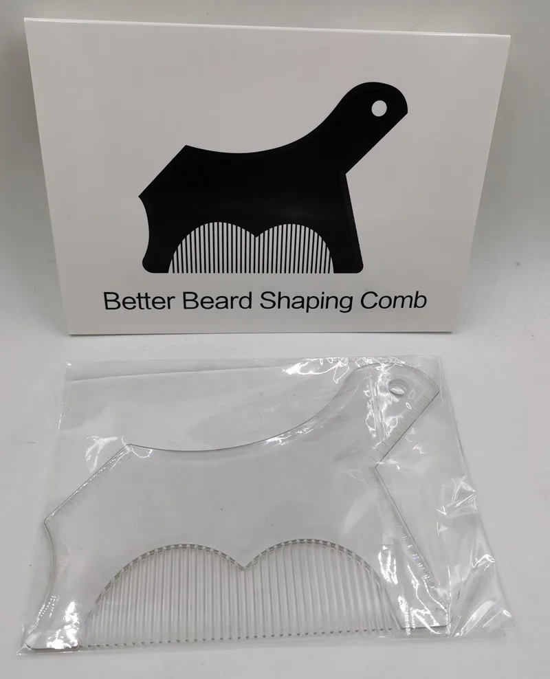Beard Knife Companion No. 10 Beard Styling Ruler Beard Styling Comb - Transparent Colour