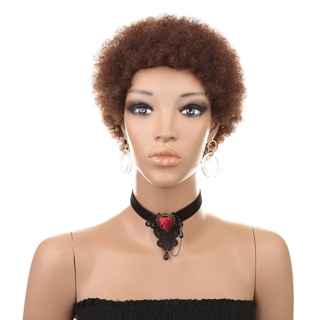 Short Human Hair Wig Natural Afri Kinky Curly Hair Wigs 2Style - Shop at LoveMi