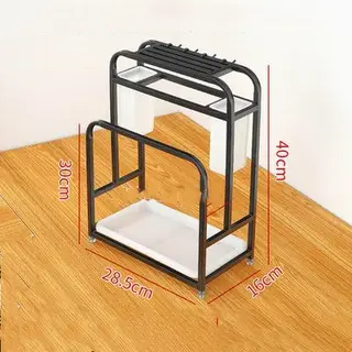 Stainless Steel Square Tube Knife Holder Knife Holder Cutting Board Rack Cutting Board Rack Kitchen Multi-Function Storage Racks Chopstick Holder