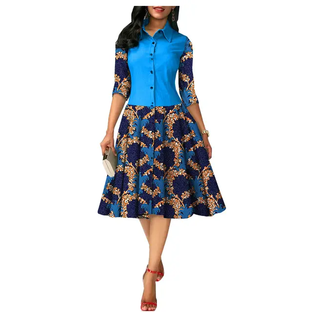 African Dresses Summer Dress 1825054 Blue - Shop at LoveMi