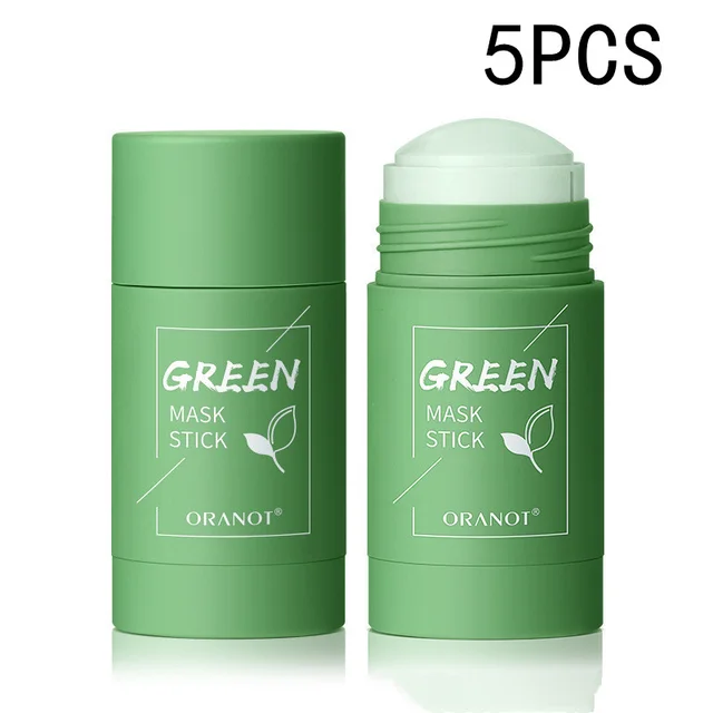 Green Tea Solid Mud Mask Moisturizing Deep Green Tea 5Pcs - Shop at LoveMi