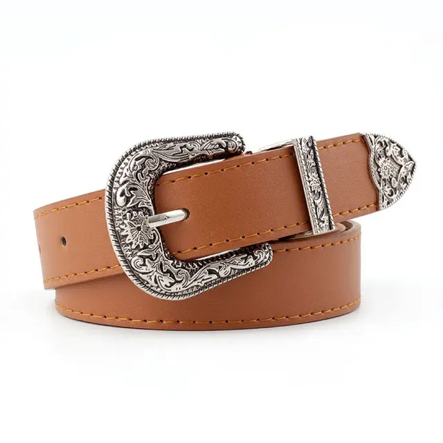 Retro Casual Belt All Match Trend Belt Women Camel - Shop at LoveMi