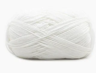 Cotton Baby Hand Knitted Cotton Thread Coarse Breathable Baby Clothes Hat Wool - Pure White
