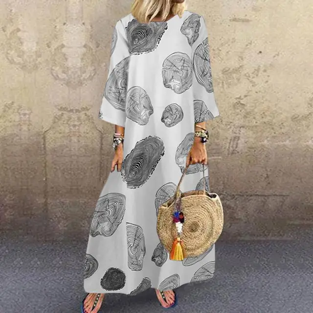New Style Casual Retro Cotton And Linen Dress White - Shop at LoveMi