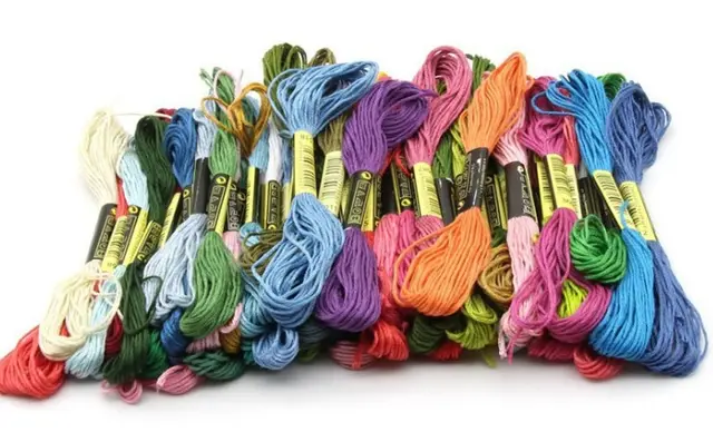 200 Color Cross Stitch Thread Embroidery Thread DIY Cross Stitch Wiring Woven Colorful Cotton Thread 50 Colors - Shop at LoveMi