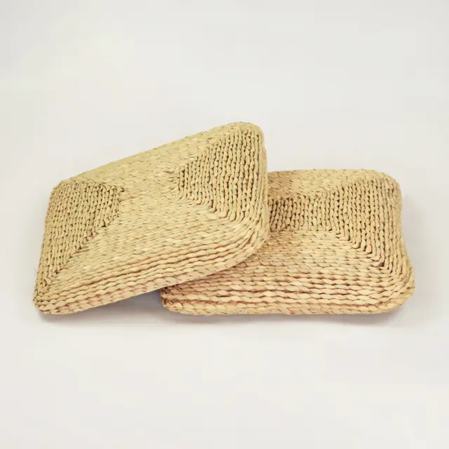 Square Futon Rattan Woven Straw Tatami Thickened Bay Window Cushion Pu Prairie Color Filled Silk F - Shop at LoveMi