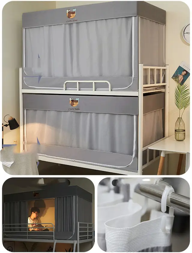 Student Dormitory Bed Curtain Mosquito Net Grey - Shop at LoveMi