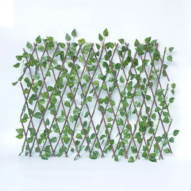 Solid Wood Fence Suspended Ceiling Telescopic Fence Plant Simulation Flower Fence Wall Indoor Rural Garden Courtyard Decoration Morning Glory - Shop at LoveMi