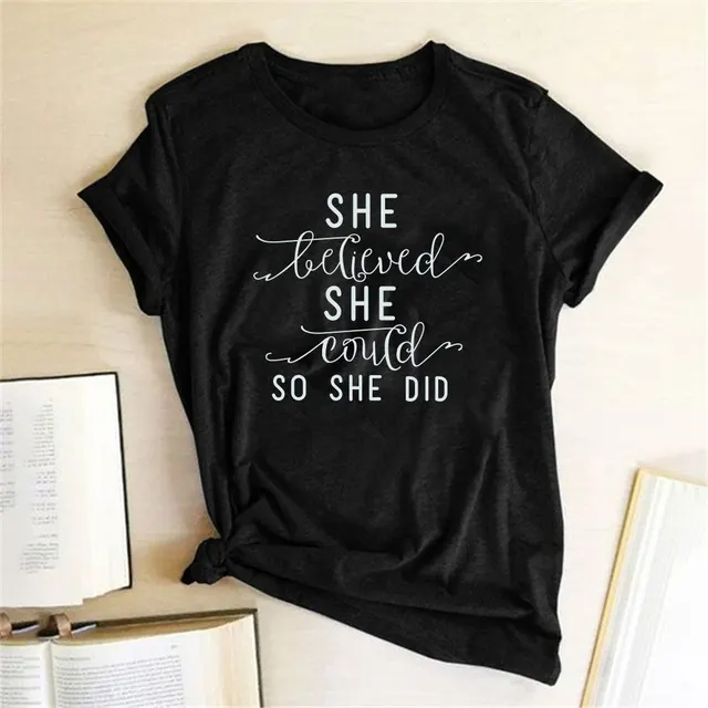 Letter Print Women's T Shirt Could Loose Funny T Shirt Short Sleeve Aesthetic Tees Tops Clothes Black - Shop at LoveMi