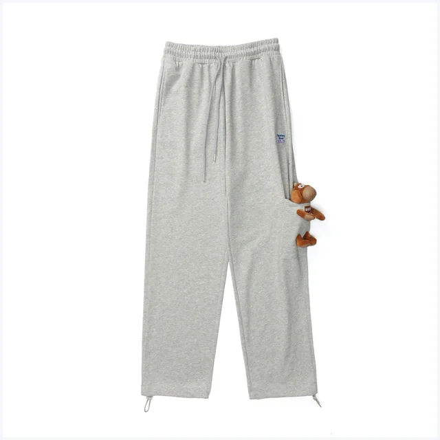 Trendy Brand Accessories, Bear Trousers, Men's And Women's Trousers, Trousers, Straight Leggings, Sports Casual Pants Gray - Shop at LoveMi