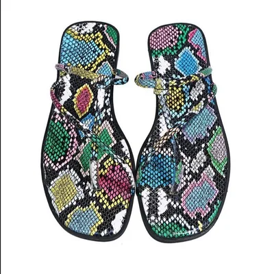 Comfortable Flat bottomed Simple Square Head Outdoor Slippers Green - Shop at LoveMi