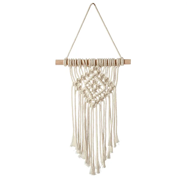 Nordic Woven Tapestry Living Room Wall Hangings Soft Furnishing Home Accessories Beige - Shop at LoveMi