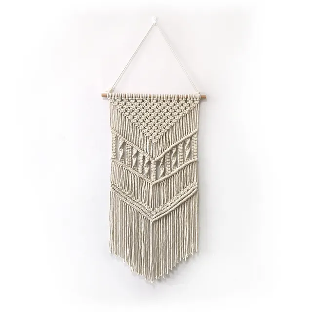 Nordic Hand woven Tapestry Home Decoration Wall Hanging Simple Beige - Shop at LoveMi
