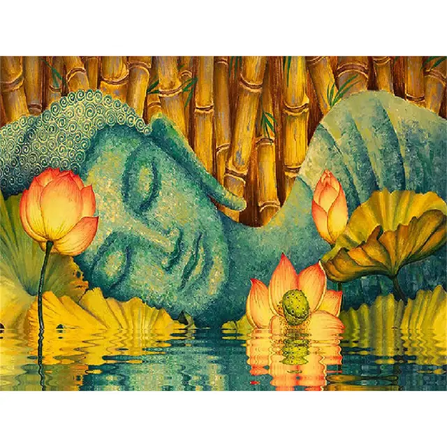 New Buddhist Diamond Painting Temple Wall Painting A5A - Shop at LoveMi