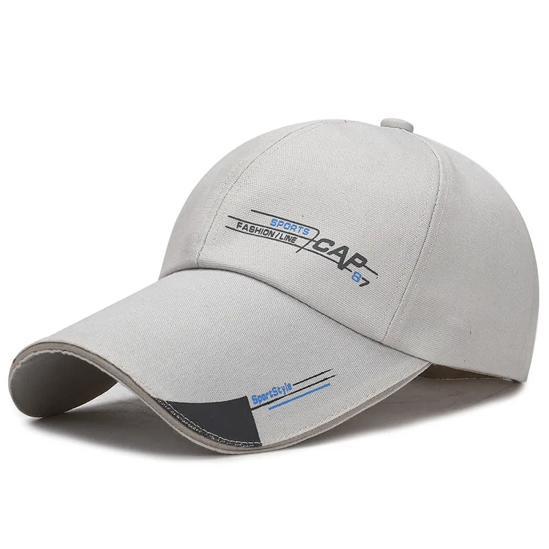 Spring And Summer Simple Running Size Lengthened Eaves Baseball Cap Men'S Sunshade Sun Hat Big Eaves Hat Cap87 Light Beige - Shop at LoveMi