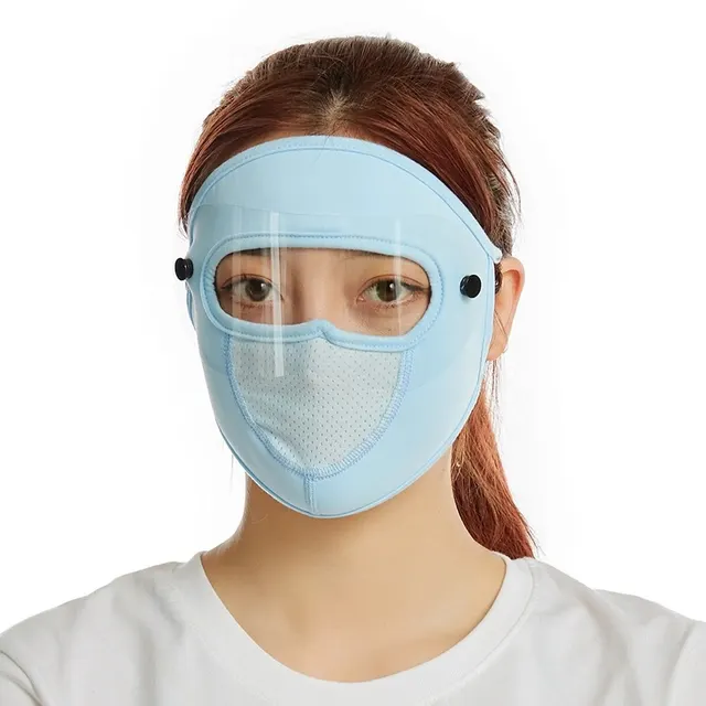 Summer New Windproof Ice Mask Eye Protection Lens Washable And Dustproof Outdoor Riding Mask Ice Mask Blue - Shop at LoveMi