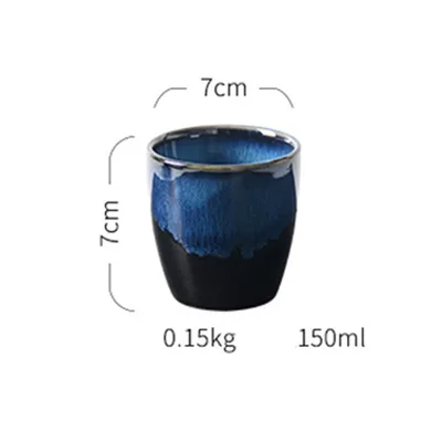 Japanese Ceramic Creative Cup Household Tableware Blue - Shop at LoveMi