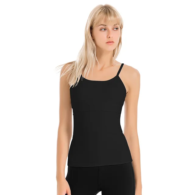 Yoga Vest Sexy Yoga Workout Clothes Women's Beauty Back Top Vest Slim Sports Sling Black - Shop at LoveMi