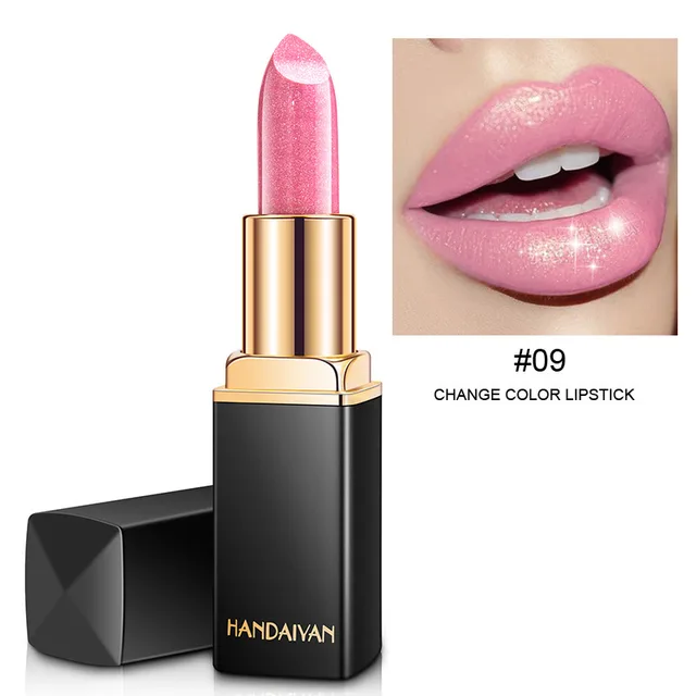 Shiny Metallic Lipstick Pearlescent Color Temperature Change Lipstick Gilt Lipstick 9 Style - Shop at LoveMi