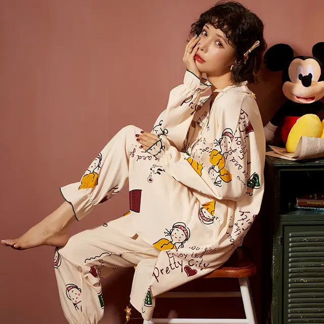 Extended Cardigan Long Sleeve Pajamas Am33237 Style - Shop at LoveMi