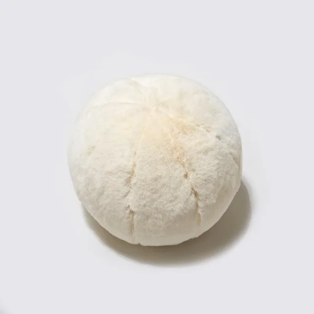 Fur Ball Round Sofa Decoration Pillow Child Cushion Cheese White - Shop at LoveMi