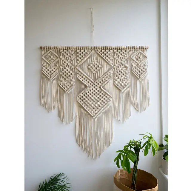 New Nordic Woven Tapestry Decoration Home Living Room Wall Decoration Bedside Background Bohemian Tapestry Handicrafts Heart Wrapped Cotton Rope - Shop at LoveMi