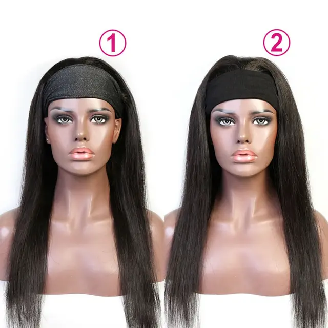 New Ladies Hair With Headgear Real Hair 1B Straight - Shop at LoveMi