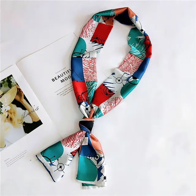 Women's Silk Scarf Long Spring And Autumn Double sided Dual use 1 Style - Shop at LoveMi