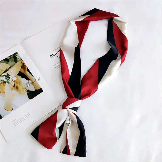 Women's Silk Scarf Long Spring And Autumn Double sided Dual use 10 Style - Shop at LoveMi