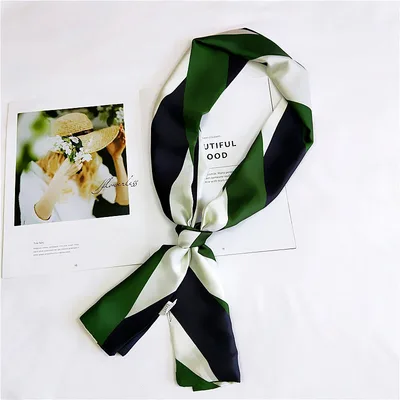 Women's Silk Scarf Long Spring And Autumn Double sided Dual use 3 Style - Shop at LoveMi