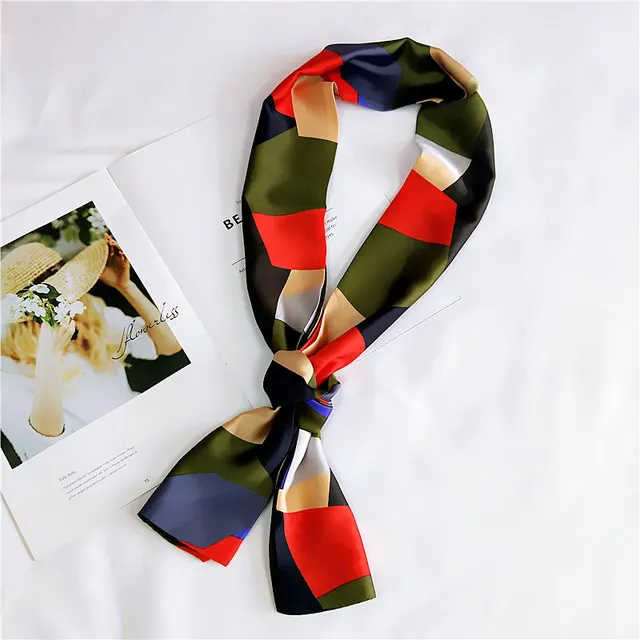 Women's Silk Scarf Long Spring And Autumn Double sided Dual use 8 Style - Shop at LoveMi