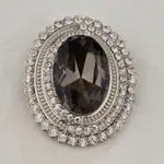 Gray Glass Oval