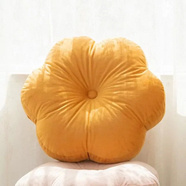Ins Solid Color Petal Pillow Sofa Cushion Orange - Shop at LoveMi