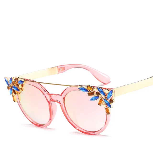 Fashion Diamond Studded Ladies Sunglasses Sun Visor Transparent Pink Frame Barbie - Shop at LoveMi
