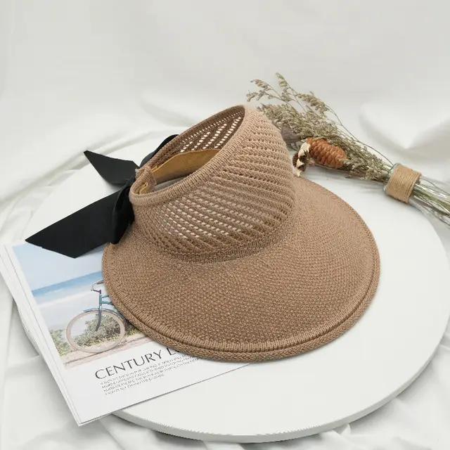 Women'S Sun Hat Anti Ultraviolet Roll Roll Foldable Empty Top Sandal Hat Camel - Shop at LoveMi