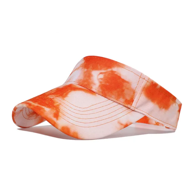 New Tie dye Baseball Cap Men's And Women's Sun shield Hats Wild Graffiti Hat Orange Empty Top - Shop at LoveMi